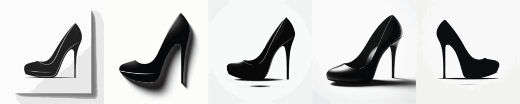 Vector silhouette of high heels