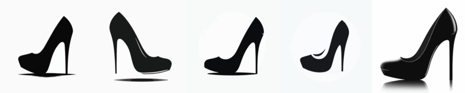 Vector silhouette of high heels