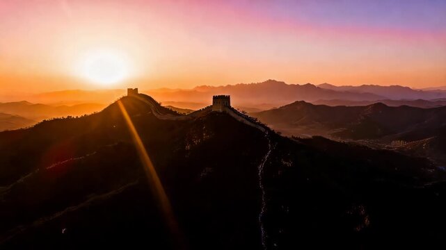sunset in the mountains