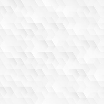 Vector seamless geometric pattern. Cubes poly repeatable concept background. Decorative white and gray soft texture