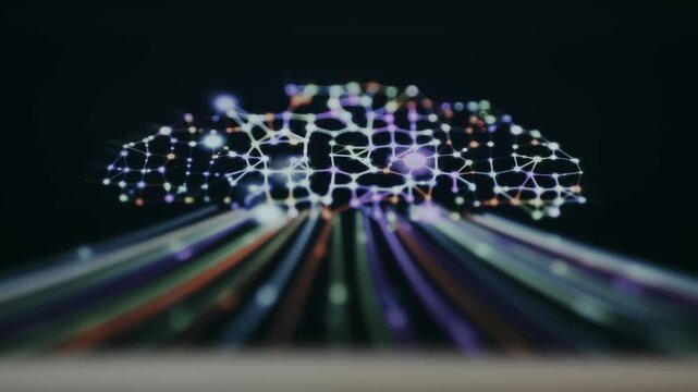 Graphic symbolizing Artificial Intelligence, Neural Networks and Big Data