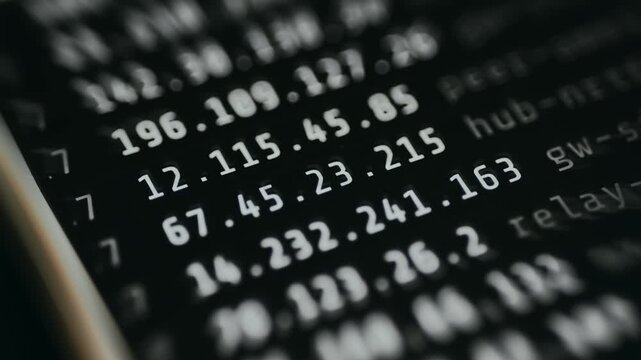 A list of IP addresses and their associated hostnames