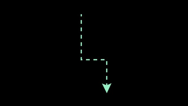 Animated looping swipe left white arrow pointing to the left isolated on a background.4k video