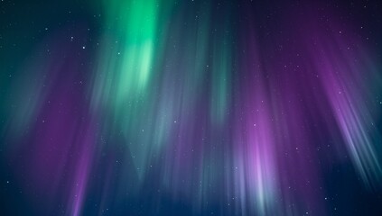 Fototapeta premium Spectacular Aurora Borealis Display with Green and Purple Lights in Night Sky