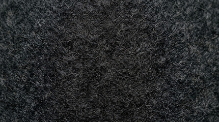 Fototapeta premium Premium macro shot of dark charcoal felt texture featuring detailed black fibrous material Abstract industrial textile background for graphic