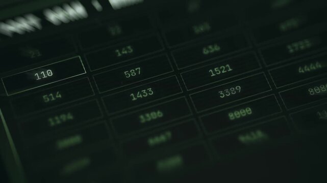 Port Scanning grid of numbers representing TCP ports being scanned