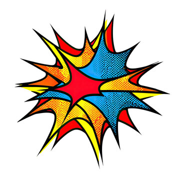 vibrant explosion burst with colorful paint splatter effect isolated on transparent background