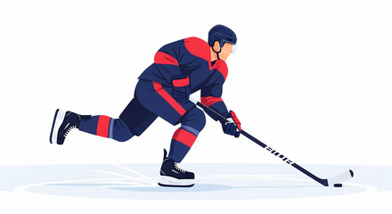 Obraz premium Ice Hockey Player in Dynamic Action Pose