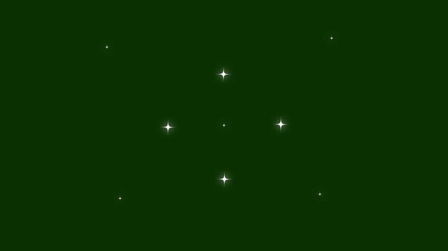 Twinkle Star Glitter Sparkle Vector Doodles with Shining Optical Flare, Rotating Glow Rays, Magical Festival Effects and Bright Animated Stars in Stunning 4K Video