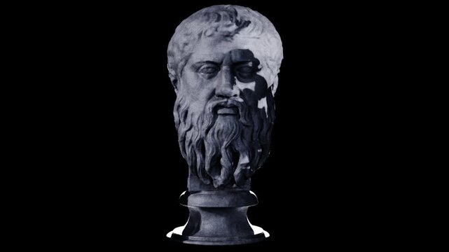 Renaissance Bust of Plato Dark Background