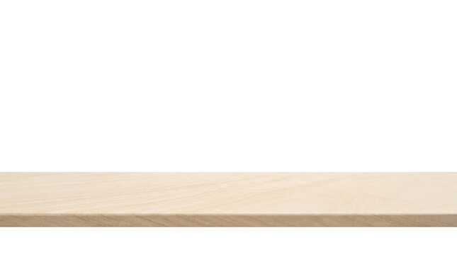 Pale wood plank floor strip with transparent background