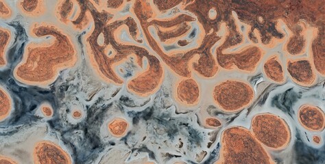 Naklejka premium Lake Amadeus Salt Lake Satellite Image Northern Territory Australia