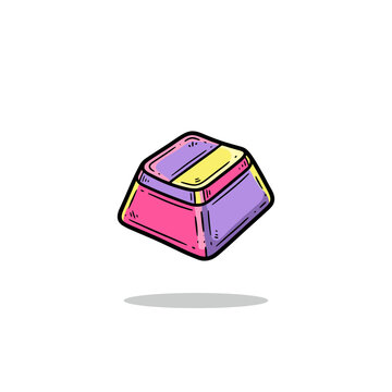 Keyboard keycap vector illustration