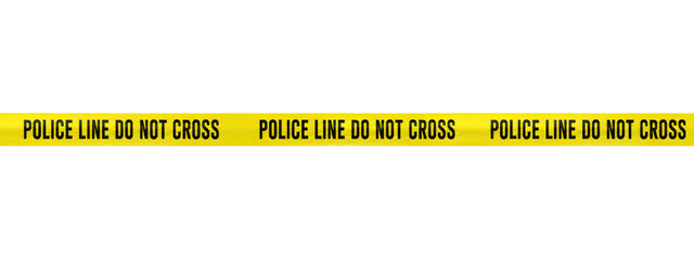 Yellow police line tape with 