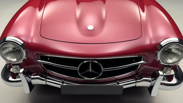 1957 Mercedes-Benz 190SL, Retro, classic German car. red sports car