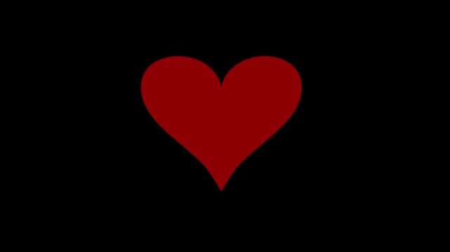 
Red heart floating on a black background animation. Animated scale and motion. Concept for Valentine's Day, anniversary, wedding.  