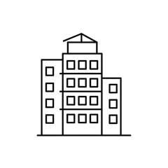 Naklejka premium Modern building illustration vector graphic for architecture and design