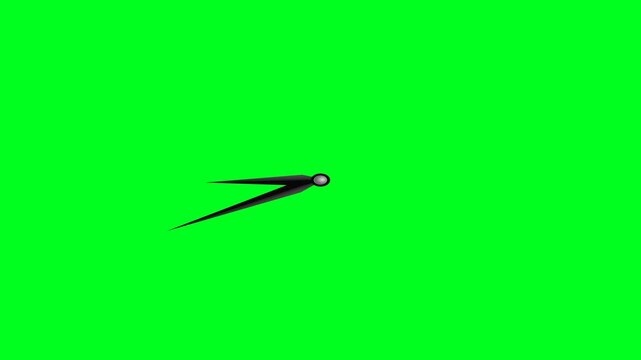 Clock hands are the moving indicators on an analog clock showing hours, minutes, and seconds isolated on Animation Video