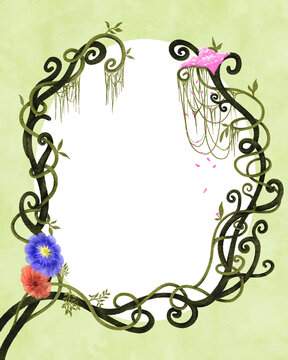 frame with flowers