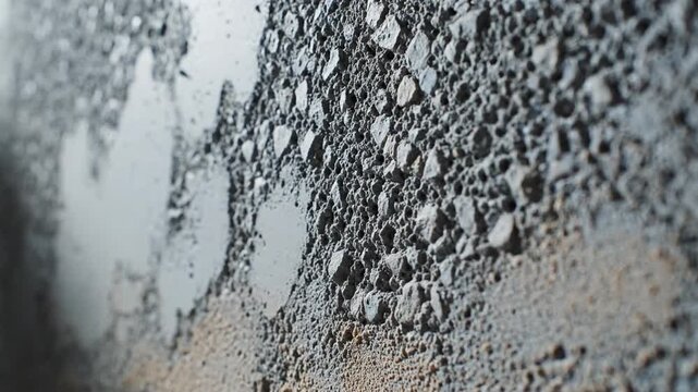 Rough Unfinished Concrete Texture With Exposed Aggregate And Pitted Surface