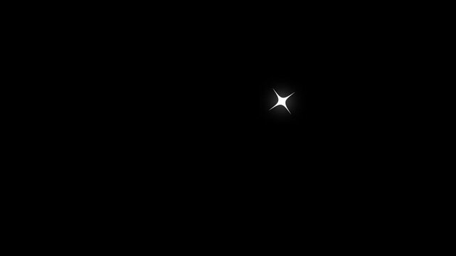 Shining White Star Motion Background Minimal Space Light Animation Video