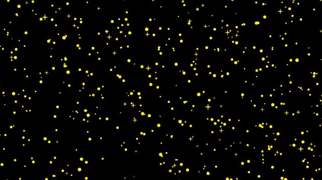Golden Glitter Particles Motion Background Sparkling Abstract Celebration Animation