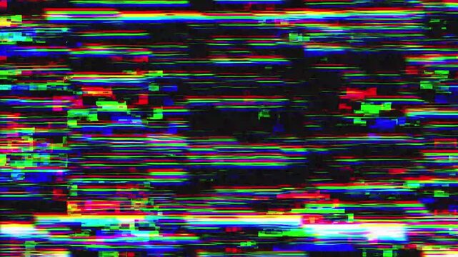 RGB Digital Glitch Motion Background Futuristic Distortion Animation Video Effect
