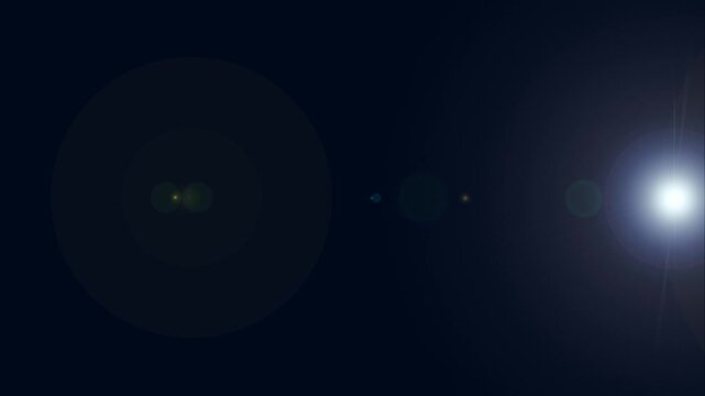 Blue Lens Flare Motion Background Cinematic Light Effect Animation Video
