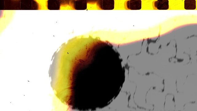 Retro film punch hole transition