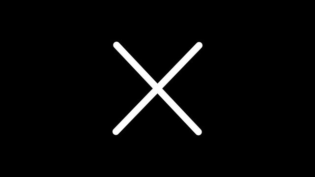 Close of exit  Cross symbol vector of web app ads banner clipart isolated on Animation Video