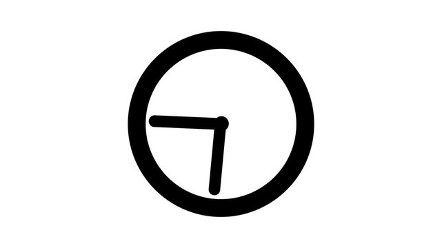 Clock icon time symbol watch timer sign  isolated on Animation Video