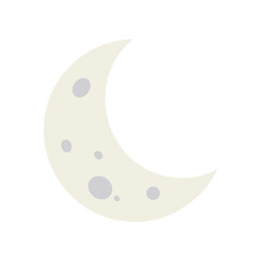 Crescent Moon Lunar Surface Details. © Ekodro