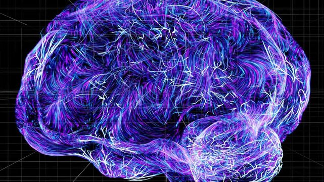 Microscopic Cell Network Scientific Animation - Abstract microscopic cellular network animation representing biological structures and scientific research.
