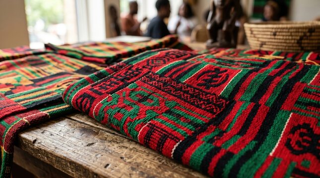 Vibrant Traditional African Woven Cloth