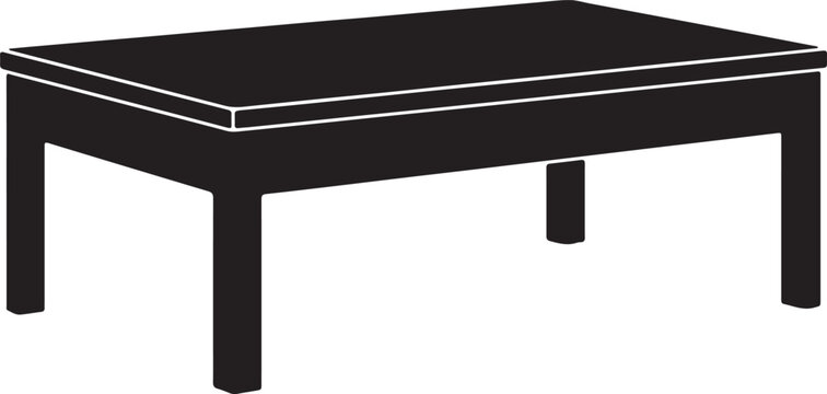 Rectangular Table &ndash; Vector Silhouette