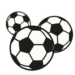 Fototapeta premium Football Ball Flat Design Vector for Match and Game Projects
