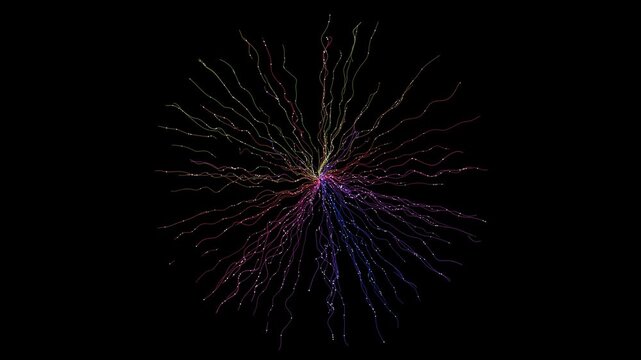 a fiber optics expanding to all sides 