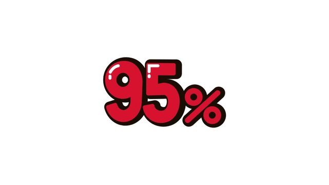 95 Percent Discount Animation 4K Video