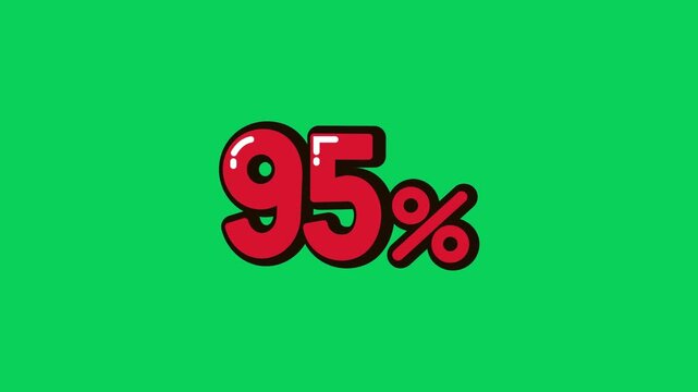 Green Screen 95 Percent Discount Animation 4K Video