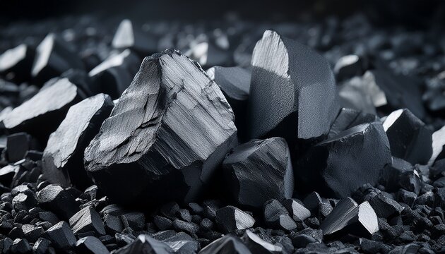 Pieces Of Graphite Extracted From A Mine