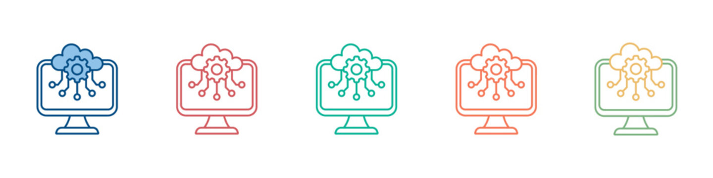 Api Icon Set Multiple Style Collection