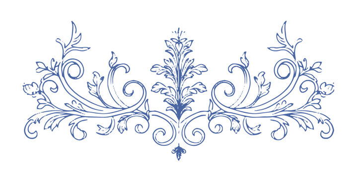 Calligraphic page dividers. Retro decoration, book ornament, chapter and elegant separator