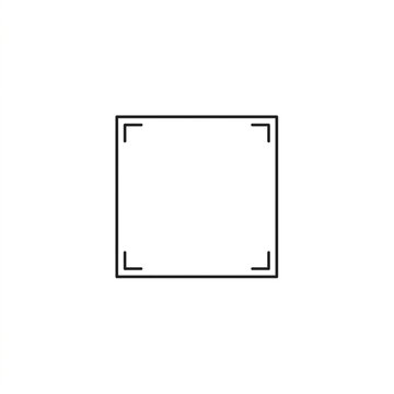 Minimalist Square Frame with Corner Marks.