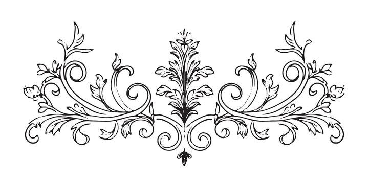 Calligraphic page dividers. Retro decoration, book ornament, chapter and elegant separator