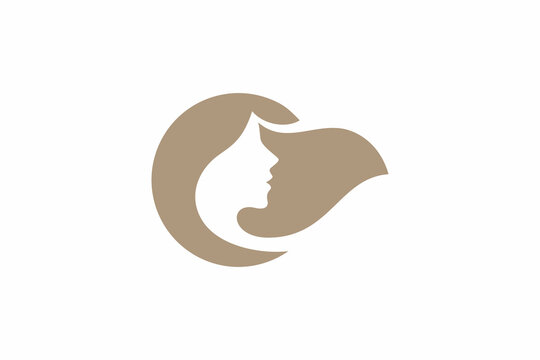 Letter C Hairstyle Logo 