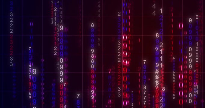 Fintech dollar price and oil barrel price growing conceptual background. Matrix data stream hacker like algorithm screen. Machine learning Digital transformation Cryptocurrency trend showing backdrop.
