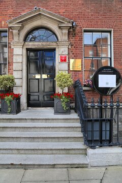 DUBLIN, IRELAND - JULY 7, 2024: Patrick Guilbaud Restaurant with two Michelin stars rating in Dublin, Ireland.