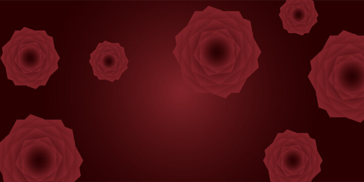 Valentine's day greeting card templates with realistic of beautiful red rose on background