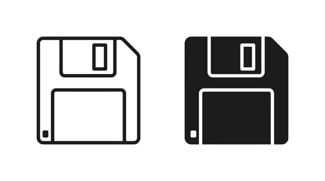 Floppy Disk Icons Presented Side by Side