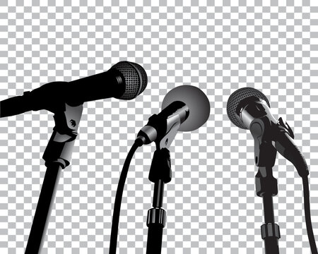 Microphone Icons set. variant microphone icon. Karaoke mic. Podcast microphone. web and mobile icons.